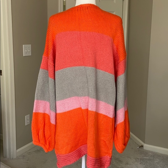 PrettyLittleThing Bright Striped Cardigan - Picture 4 of 7